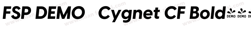 FSP DEMO   Cygnet CF Bold字体转换